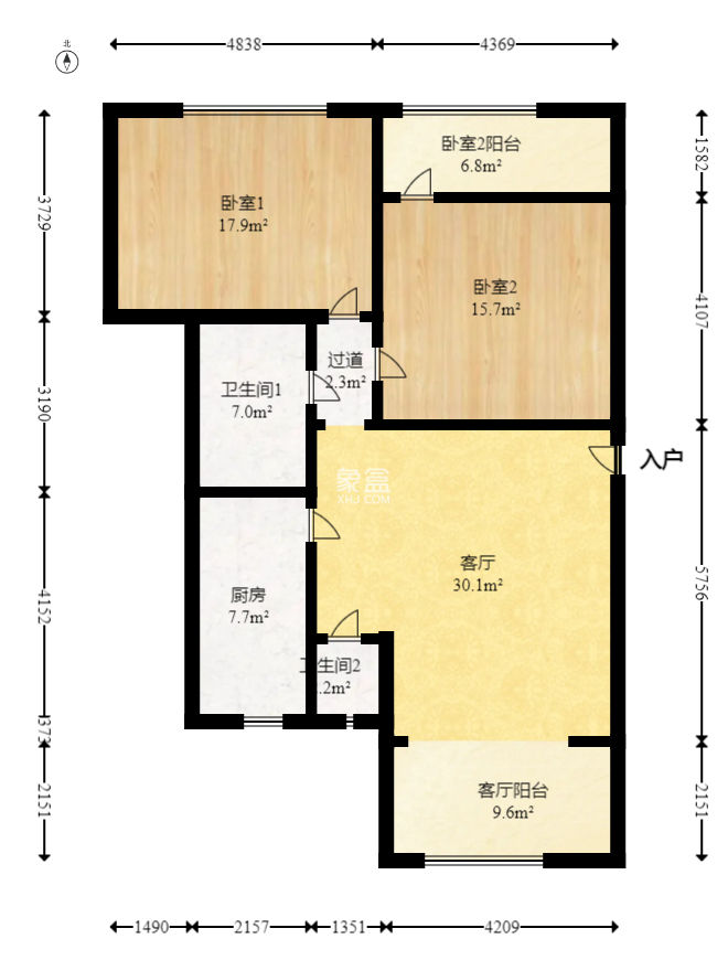 麻園灣001號(hào)芙蓉公寓  3室2廳2衛(wèi)   68.80萬