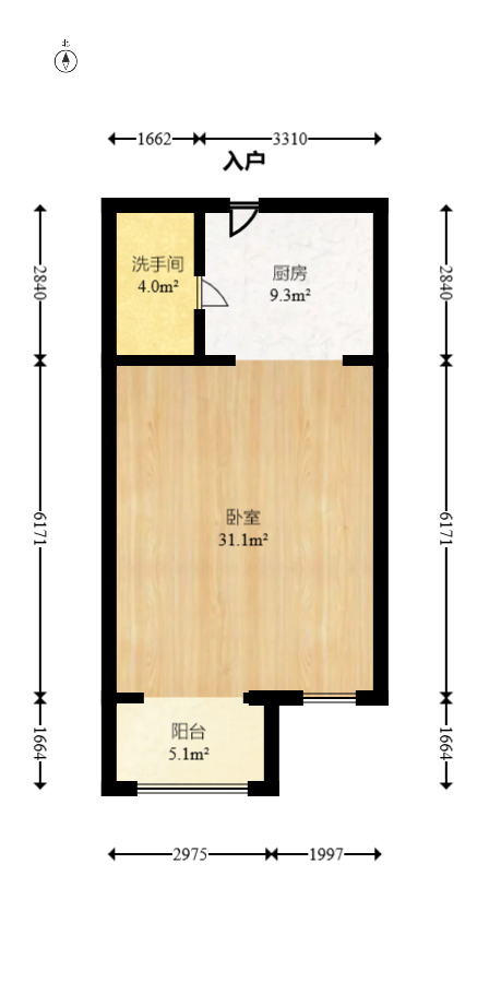 万博汇  1室1厅1卫   60.00万室内图1