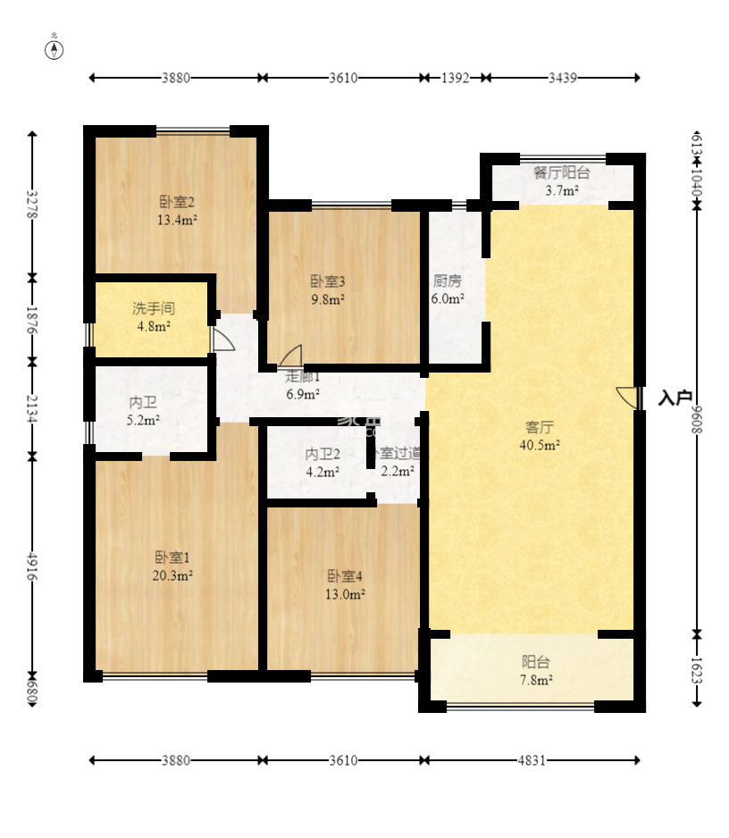 阳光城尚东湾青云苑  4室2厅2卫    123.0万