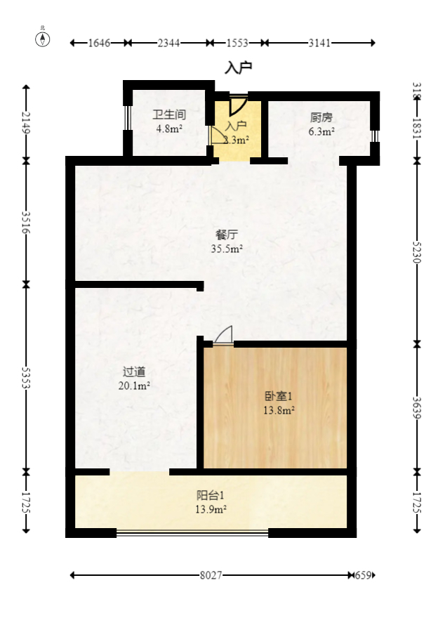 润和湘江天地C区  4室2厅2卫    113.2万室内图1
