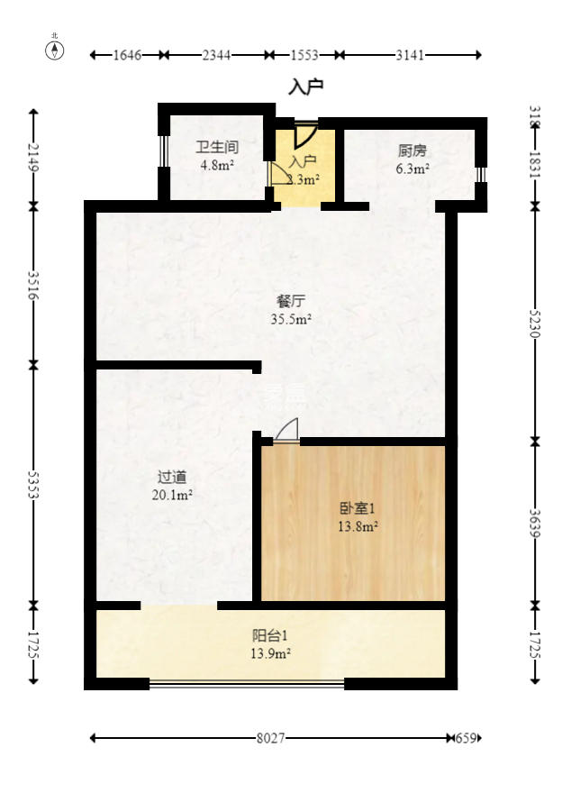 润和湘江天地（卡地亚公寓）  4室2厅2卫   116.80万室内图1