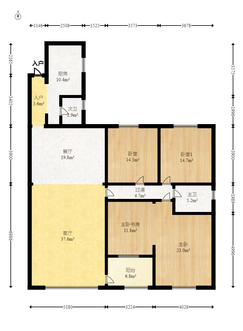 省委统战部宿舍  5室2厅1卫   293.00万室内图1