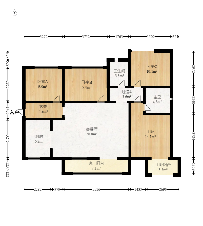 保利天禧D区  4室2厅2卫   258.00万室内图1