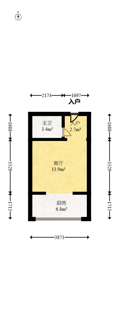 尚都花园城  1室1厅1卫    18.79万室内图1