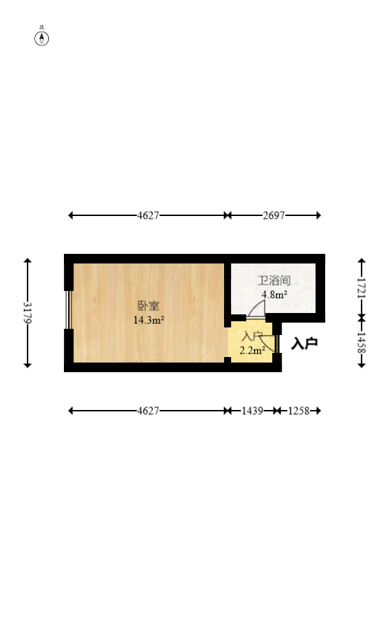 北岸青年公寓 0室0厅0卫 49.0万 北岸青年公寓 0室0厅0卫 49.0万户型图