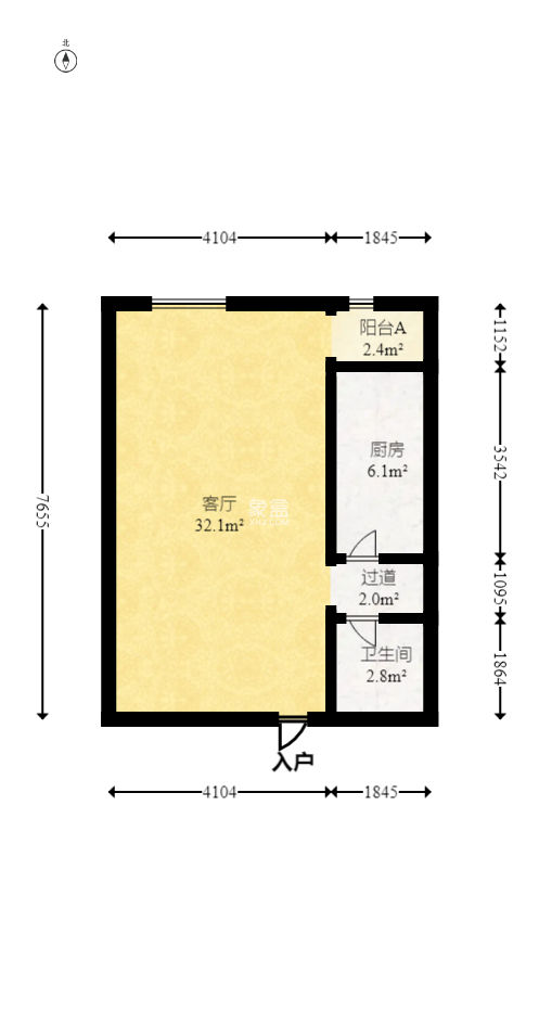 萬坤圖財(cái)富廣場  1室1廳1衛(wèi)   55.00萬
