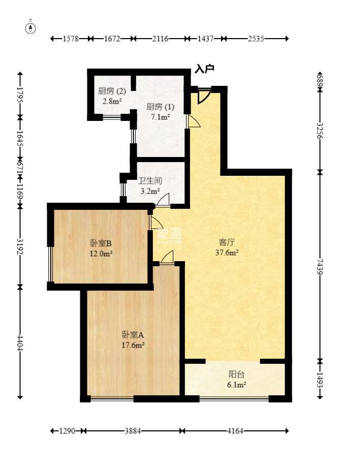嘉逸名庭  2室2厅2卫   102.00万