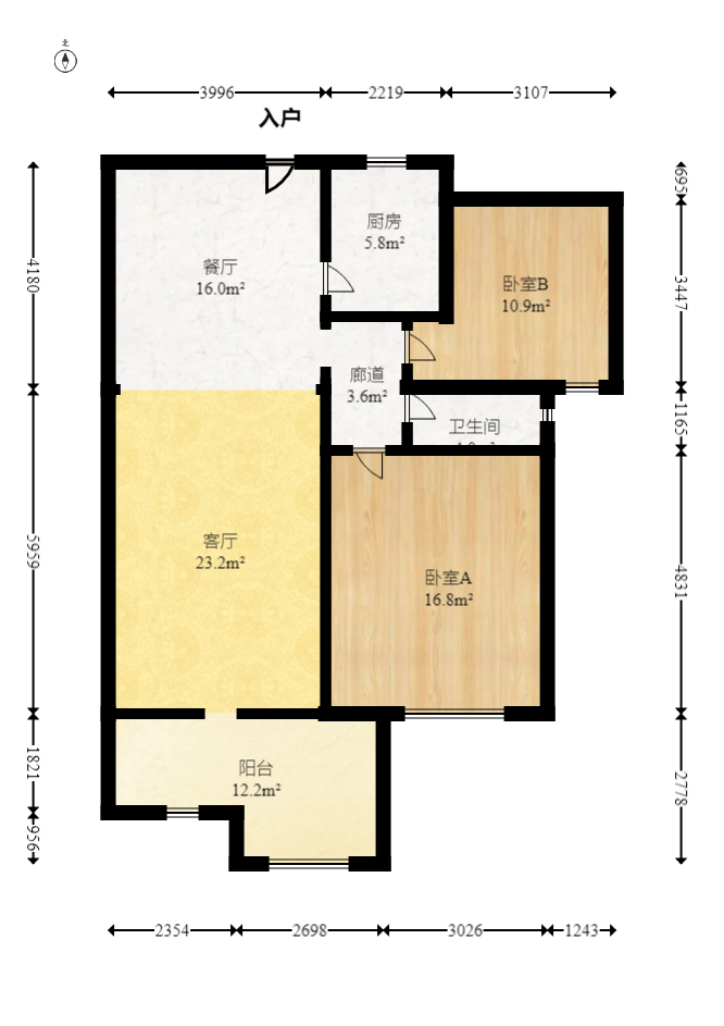 江山帝景哈佛 2室2厅1卫 78.0万 江山帝景哈佛 2室2厅1卫 78.0万户型图