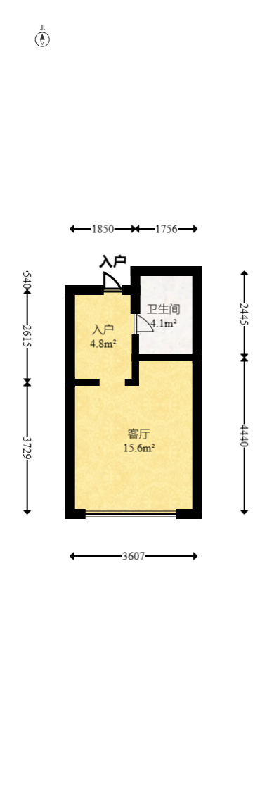 恒大翡翠华庭  1室1厅1卫    20.8万 恒大翡翠华庭  1室1厅1卫    20.8万户型图