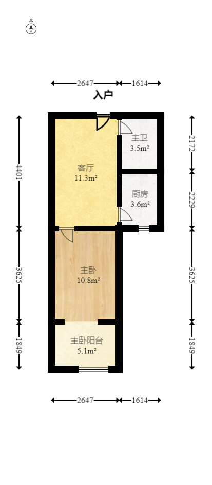 长永佳苑 1室1厅1卫 19.8万 长永佳苑 1室1厅1卫 19.8万户型图