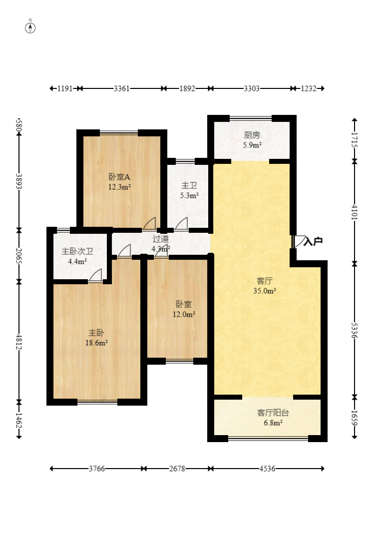 山水湾 5室2厅2卫 66.5万 山水湾 5室2厅2卫 66.5万户型图
