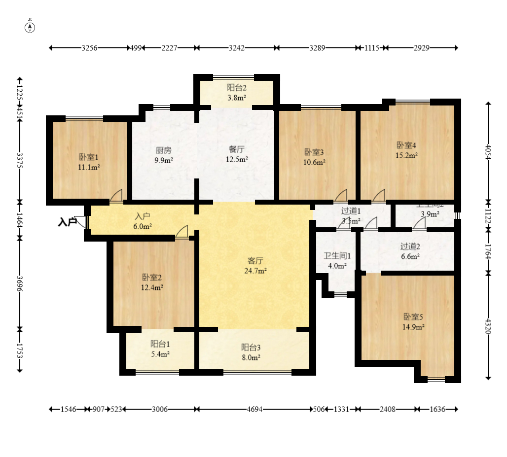 金湘苑(星澜之悦) 5室2厅2卫 143.8万 金湘苑(星澜之悦) 5室2厅2卫 143.8万户型图
