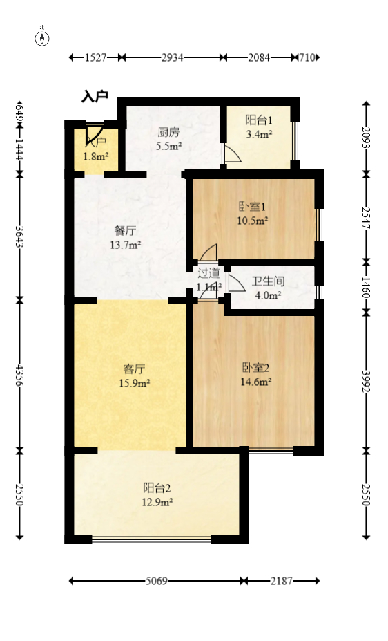 时代倾城三期  2室2厅1卫    55.0万 时代倾城三期  2室2厅1卫    55.0万户型图