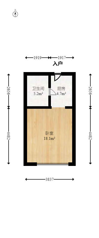 中云公寓 1室1厅1卫 35.0万 中云公寓 1室1厅1卫 35.0万户型图
