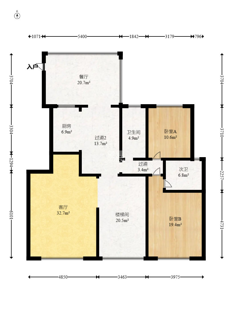 新星小区  4室2厅2卫   164.00万