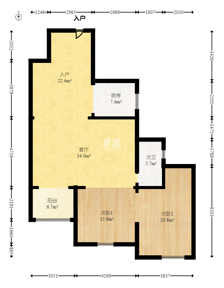 华盛家园  5室2厅3卫   120.00万