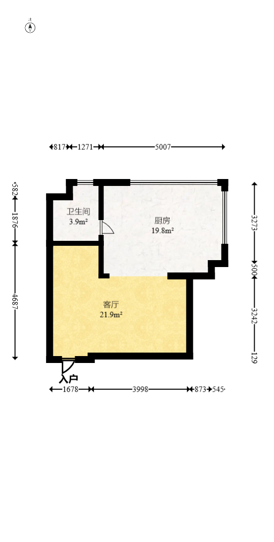 海德公园  1室1厅1卫   31.80万室内图1
