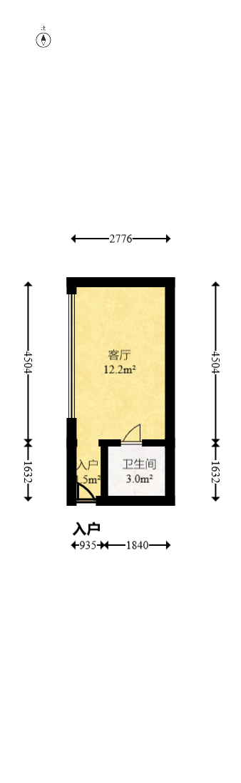 爱都（IDO）  1室1厅1卫   19.90万室内图1
