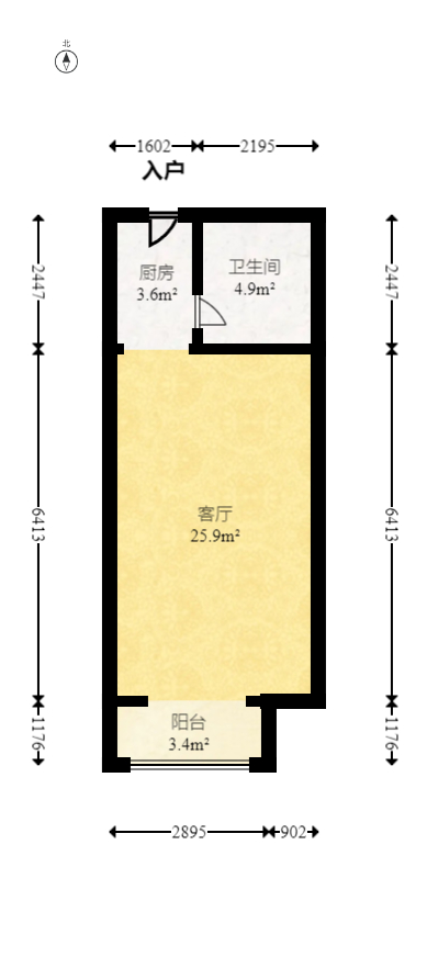 鑫远悦城（鑫远悦时代）  1室1厅1卫   28.00万室内图1