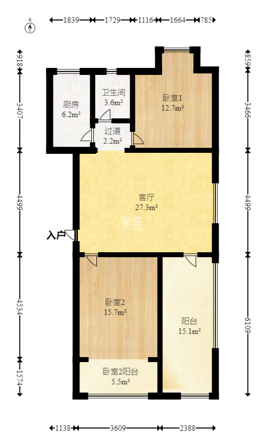 运通馨苑  3室2厅1卫   80.00万