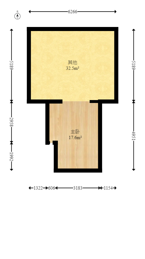 润和国际广场  2室1厅1卫   53.80万室内图1