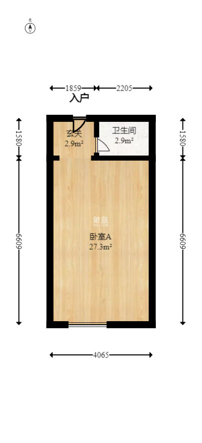 中交里城  1室1厅1卫   24.80万