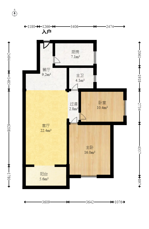 山水湾  2室2厅1卫    54.5万 山水湾  2室2厅1卫    54.5万户型图