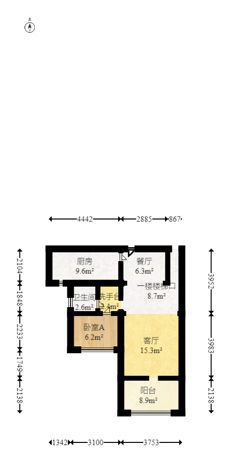 邦盛水岸御园  4室2厅2卫   89.80万室内图1