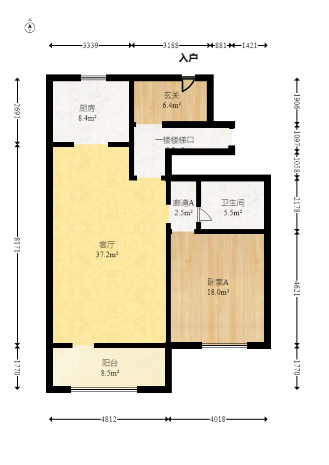 卓越千山里  4室2厅3卫   170.00万室内图1