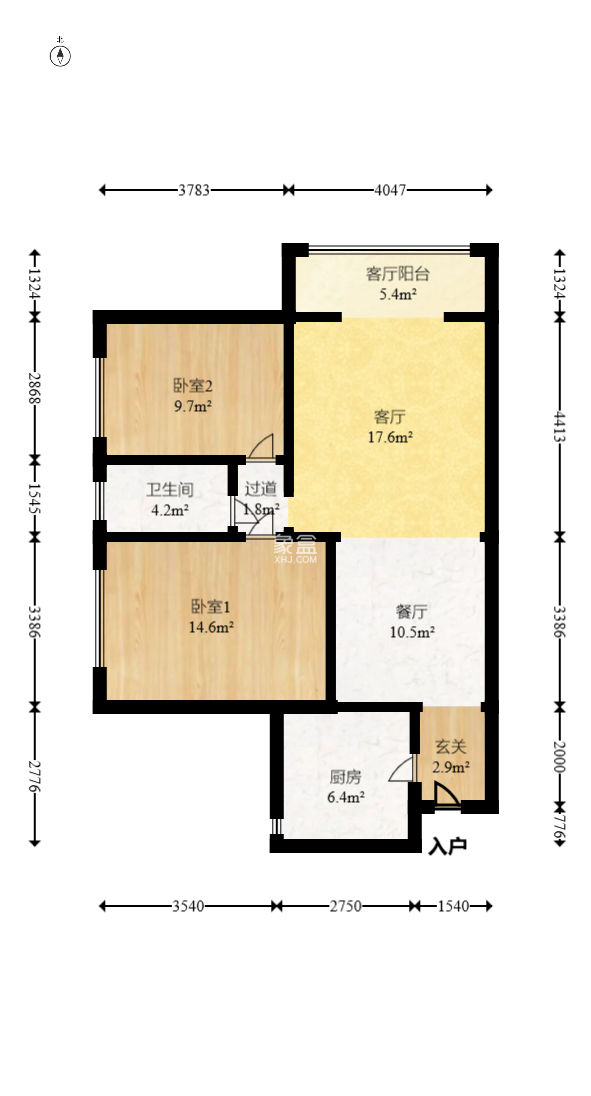 东门壹号家园  2室2厅1卫   68.80万