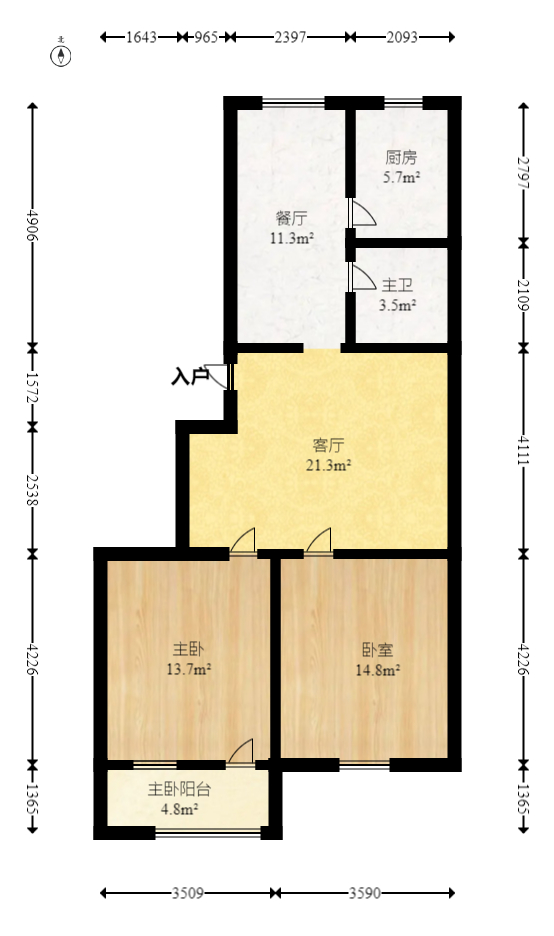 中南汽车世界  2室2厅1卫    36.0万 中南汽车世界  2室2厅1卫    36.0万户型图
