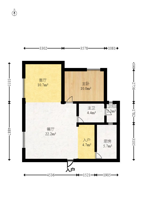 晶华美地  3室2厅1卫   100.00万