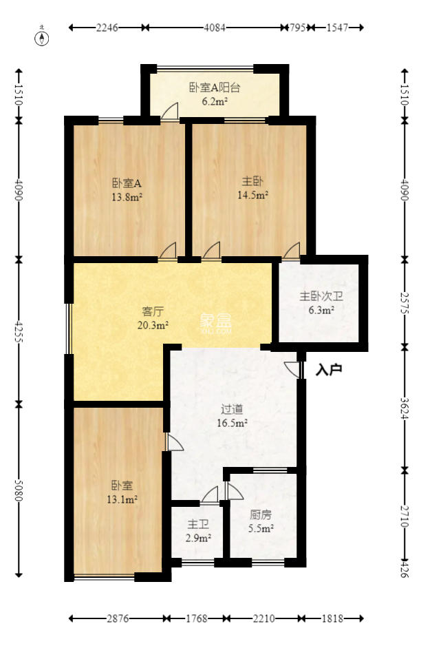 中南汽车世界 3室2厅2卫 50.00万 中南汽车世界 3室2厅2卫 50.00万户型图