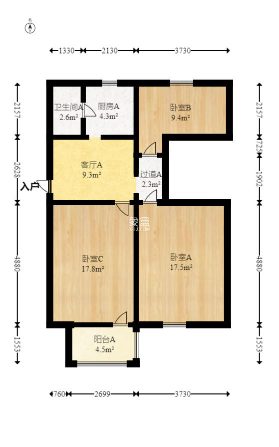 砂子塘社区  2室2厅1卫   58.00万 砂子塘社区  2室2厅1卫   58.00万户型图