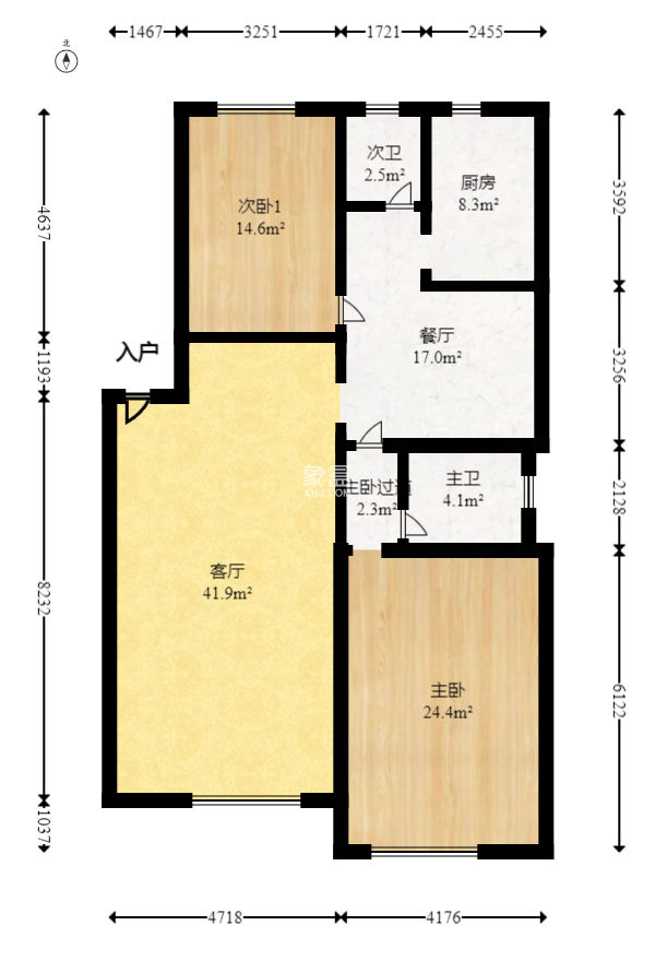 金泰小區(qū)  2室2廳1衛(wèi)    65.88萬