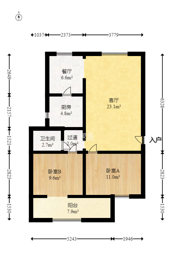 尚上美寓  2室2厅1卫    106.0万