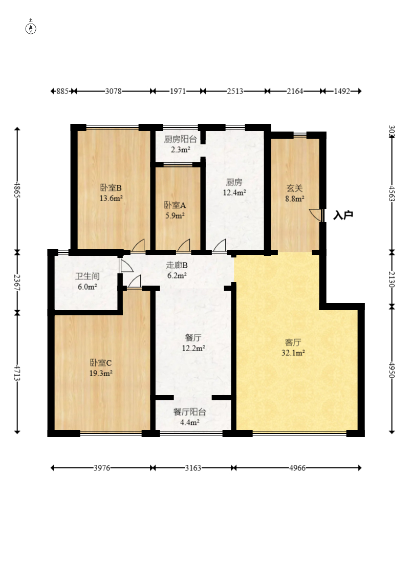 银桂苑 7室2厅3卫 222.5万 银桂苑 7室2厅3卫 222.5万户型图