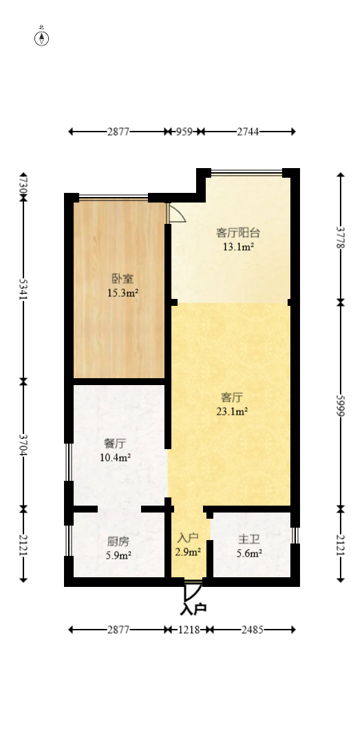 金科时代中心  2室2厅2卫   49.80万室内图1