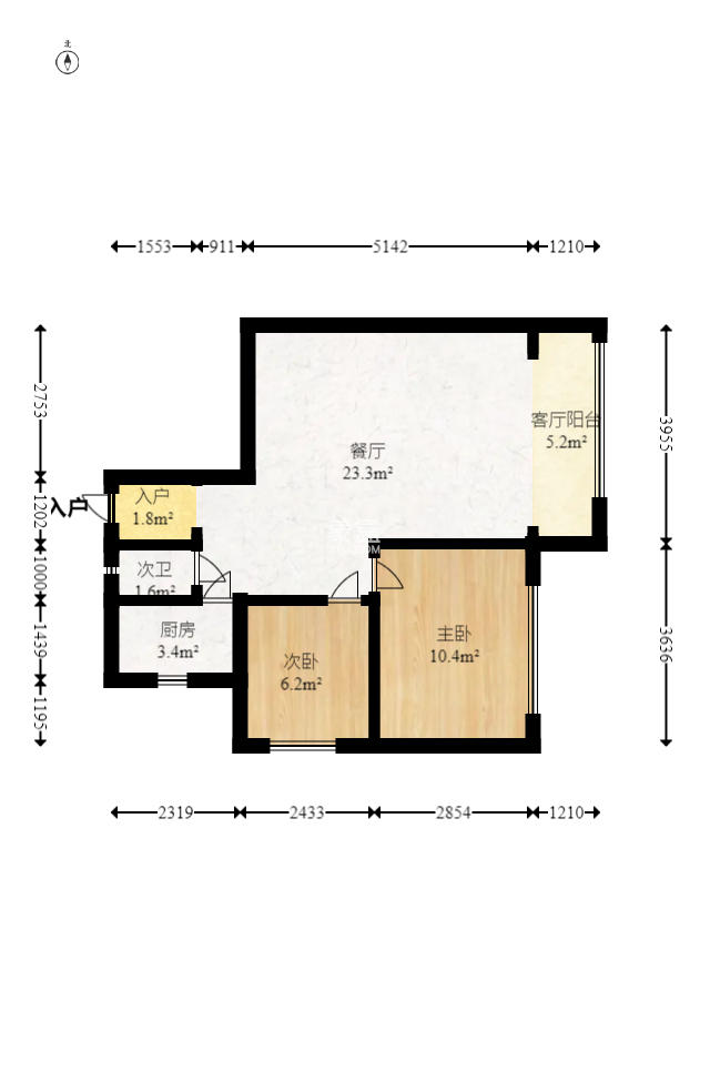 碧水名城  2室2厅1卫    125.0万 碧水名城  2室2厅1卫    125.0万户型图