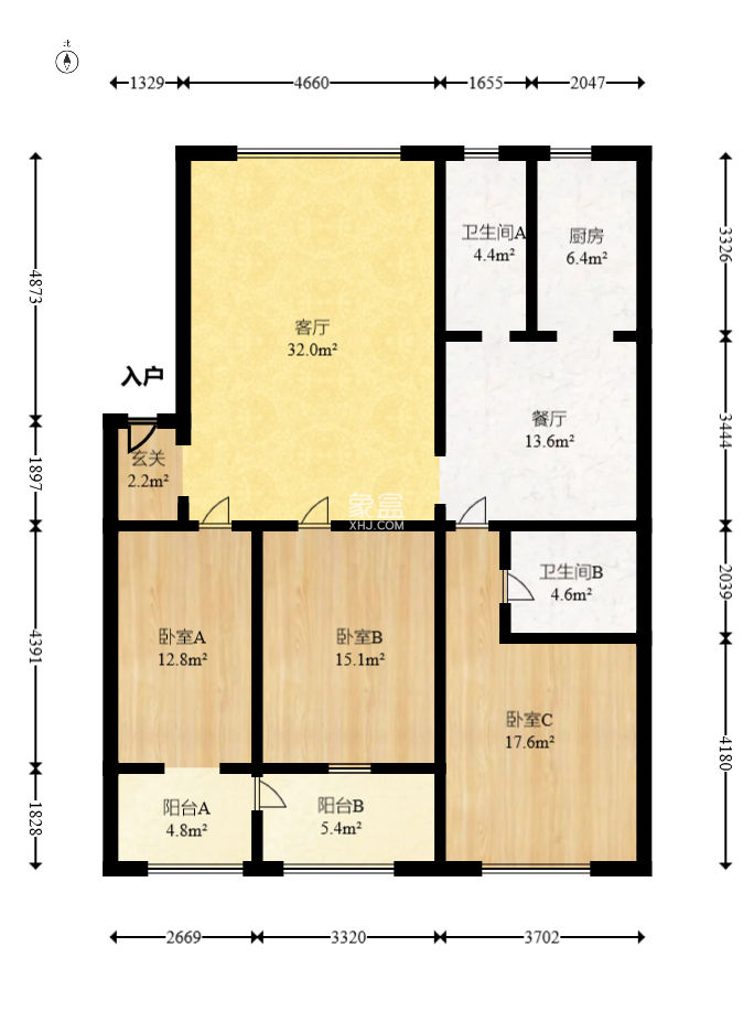 國稅局宿舍（三一大道）  3室2廳1衛(wèi)   95.80萬