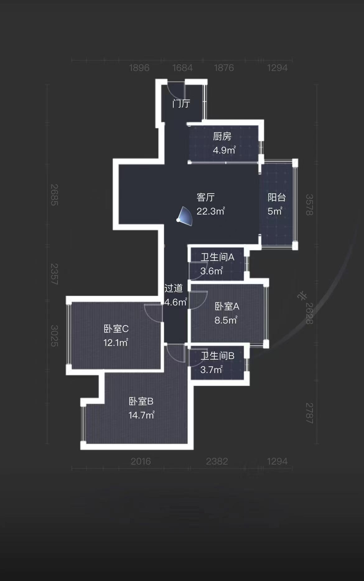 美的城三期  3室2厅2卫   39.00万