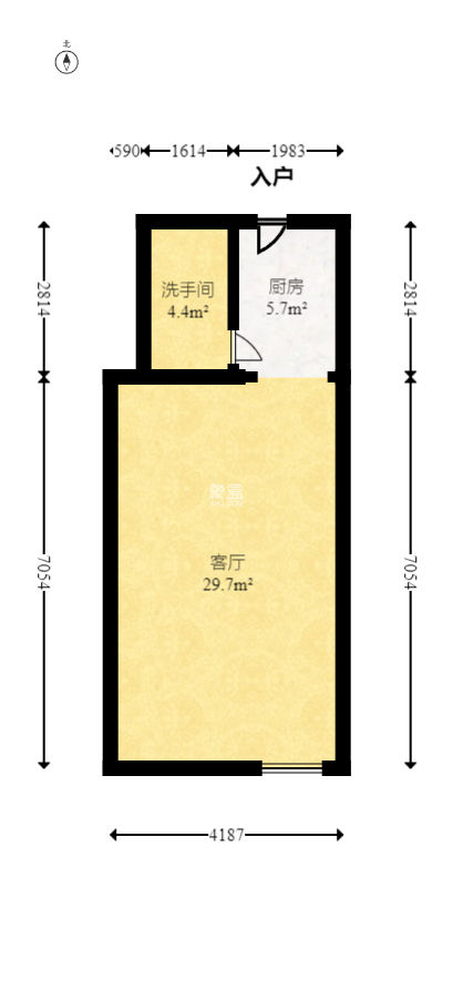 红星国际公寓  1室1厅1卫    29.0万