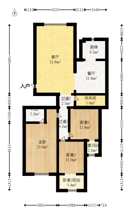 中星苑  3室2厅2卫    75.0万 中星苑  3室2厅2卫    75.0万户型图