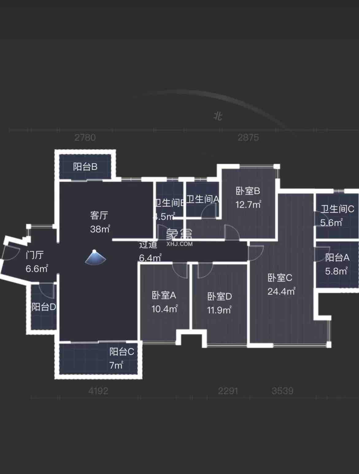 蓝溪谷 4室2厅1卫 83.0万 蓝溪谷 4室2厅1卫 83.0万室内图