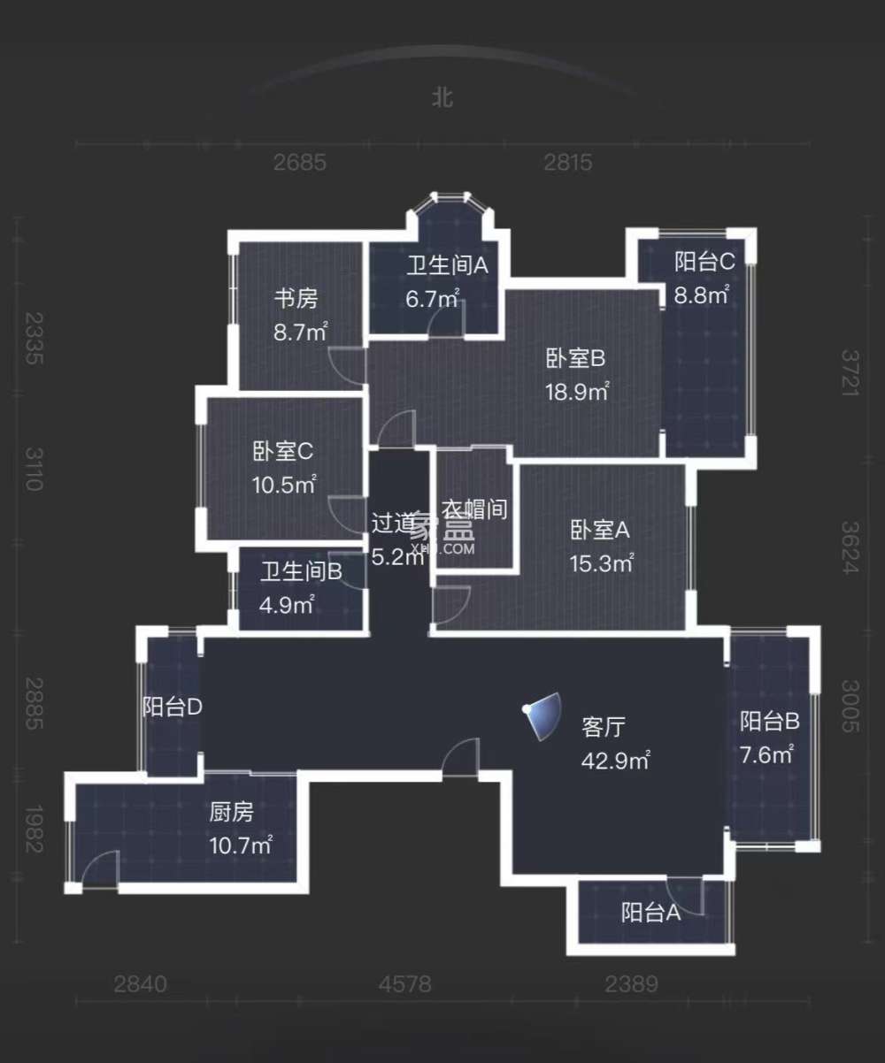 中泰财富湘江  4室2厅3卫   150.00万