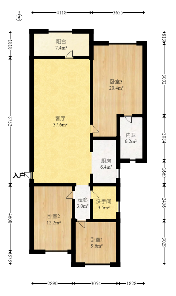 阳光城尚东湾青云苑 3室2厅2卫 90.0万 阳光城尚东湾青云苑 3室2厅2卫 90.0万户型图