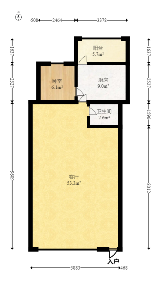 金帆小区  5室3厅3卫   218.00万室内图1