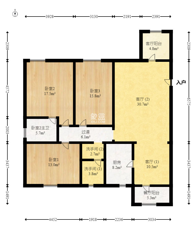 三力公寓（三力国际）  3室2厅2卫   115.00万