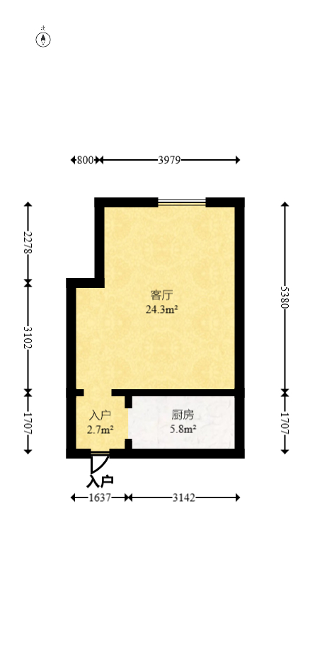财汇新天地(财汇商务广场) 3室1厅1卫 69.68万 财汇新天地(财汇商务广场) 3室1厅1卫 69.68万户型图