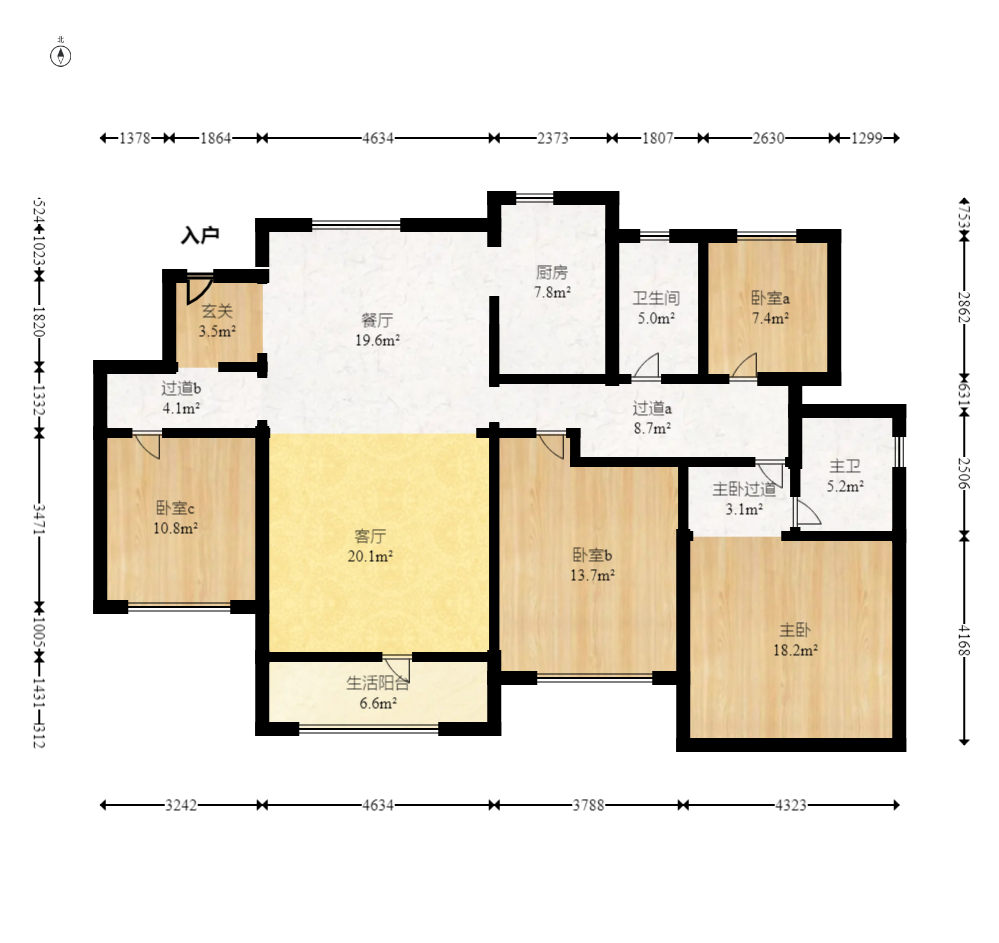 大汉汉园  4室2厅2卫    120.0万 大汉汉园  4室2厅2卫    120.0万户型图